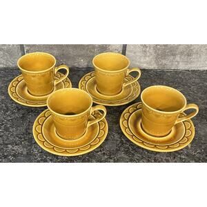 4 Homer Laughlin Coventry Castilian Granada Gold Cup & Saucer Sets